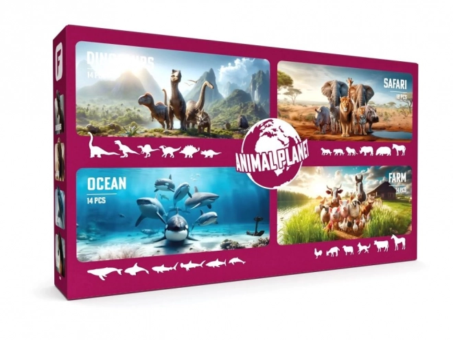 Mega set 60 ks Faunica Animal Planet Dino/Safari/Oceán/Farma