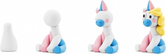 Modelovacia hmota Hey Clay Jednorožci 3 balenie, Lighty