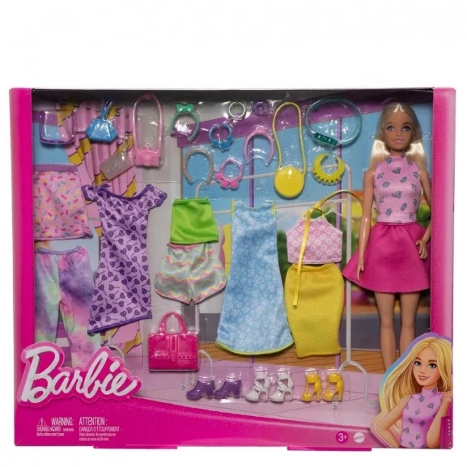 Barbie Šaty a Bábika Mix-and-Match Módne Sety