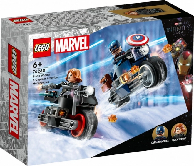 LEGO Marvel Black Widow a Captain America na motorkách