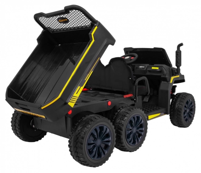 Auto Farmár Kamión pro 2 deti Čierny + pohon 4x4 + Diaľkové Ovládanie + Vyklápač + Audio LED