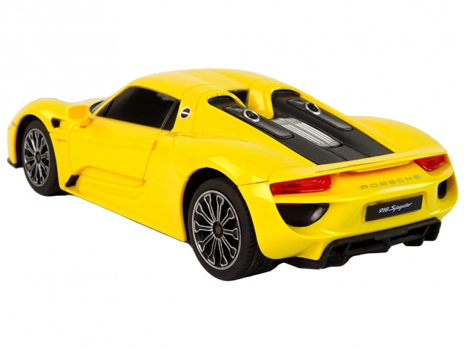 Automobil R/C Porsche 918 na diaľkové ovládanie žlté 1:24