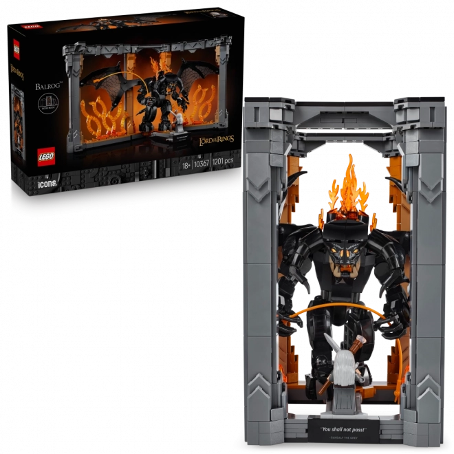 LEGO Ikony Knižná zarážka: Pán prsteňov – Balrog