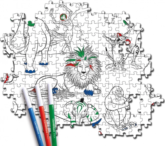 Obojstranné puzzle Zafari: V džungli 104 dielikov