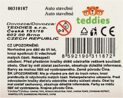 Mini stavebné autá 6ks s pohonom