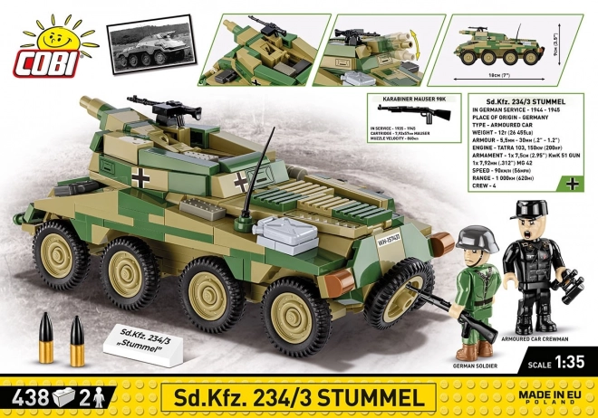 II WW Sd. Kfz 234/3 Stummel stavebnica