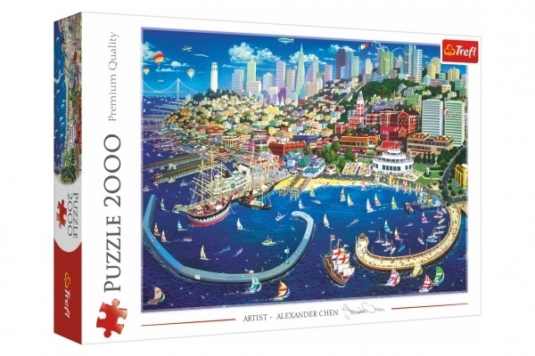 Puzzle Prístav v San Franciscu 2000 dielikov