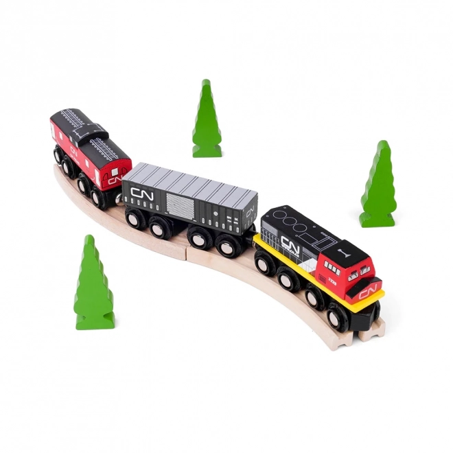 Bigjigs Rail nákladný vlak s koľajnicami