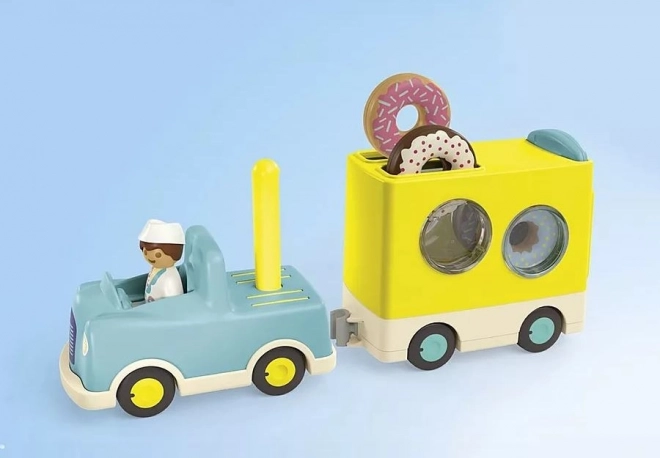 Playmobil 1.2.3: Bláznivý Donut Truck so Stohovacími a Triediacimi Funkciami