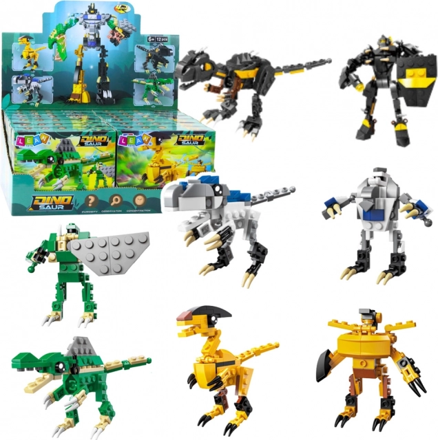 Stavebnica dinosaurus a robot 2v1, 57–70 dielikov