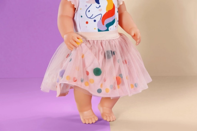 Baby Born jednorožcové tutu šaty pre bábiky