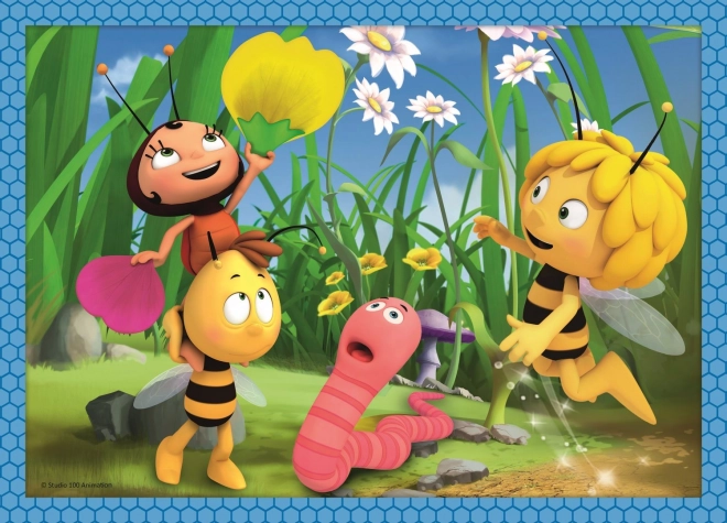 Puzzle Včielka Maja: Dobrodružstvá 4v1