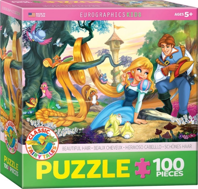 Eurographics Puzzle Princezná s nádhernými vlasmi 100 dielikov