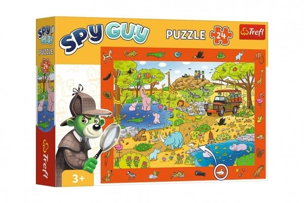 Pozorovacie puzzle Spy Guy Safari 24 dielov