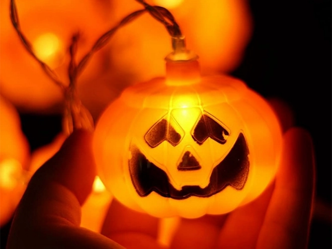 Svetelný girlanda dýňové LED na Halloween