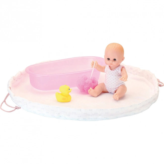 Petitcollin Kúpace bábätko s výbavičkou 28 cm