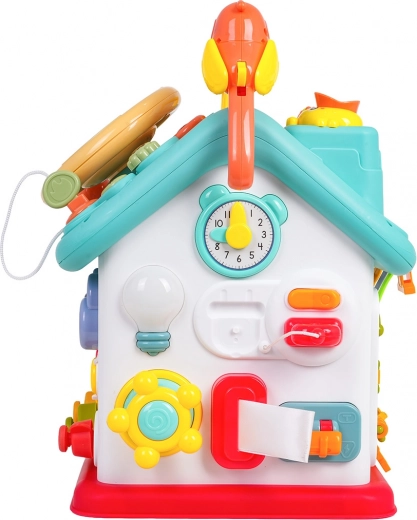 Hodiny, vypínače a svetielko