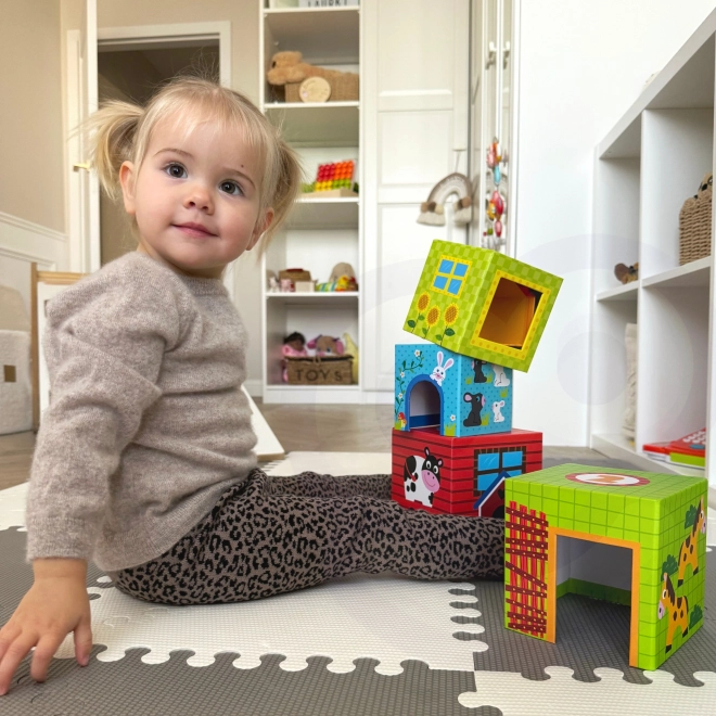 Woopie zelená farma stavebnica s figúrkami