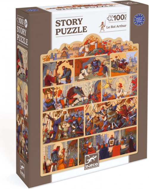 DJECO Príbehové Puzzle Kráľ Artuš