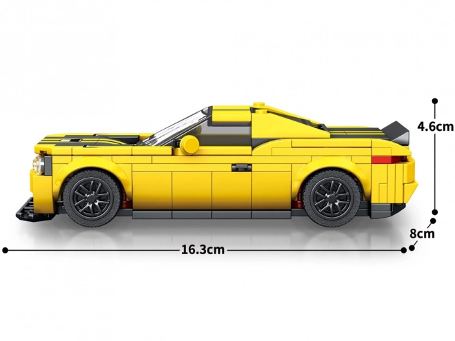 Technická stavebnica Žlté Športové Auto