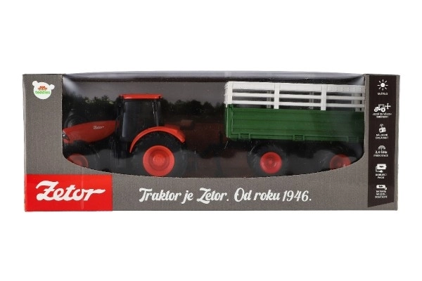 Traktor Zetor RC s prívesom na diaľkové ovládanie