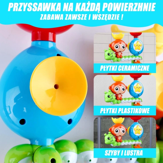 Veselá kúpeľná hračka opička s hrnčekom