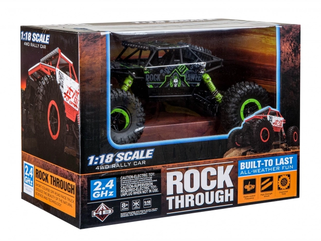 Zelené diaľkovo ovládané auto RC Rock Crawler HB 2,4GHz 1:18