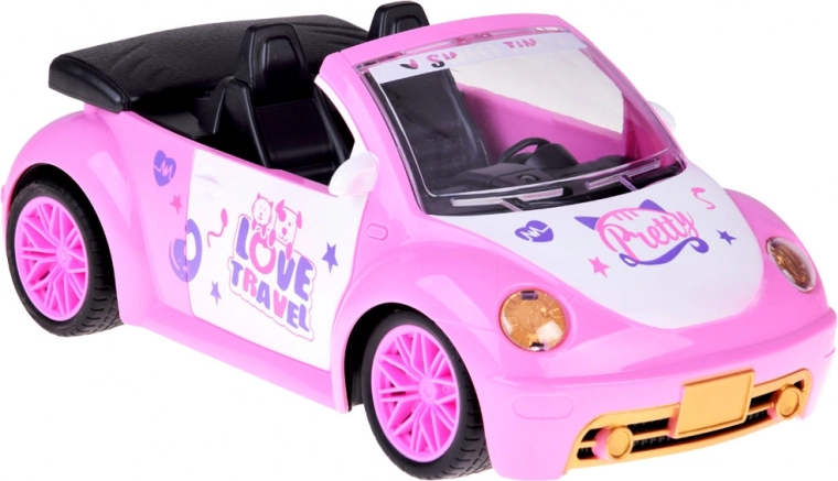 Štýlový ružový dizajn pre bábiky