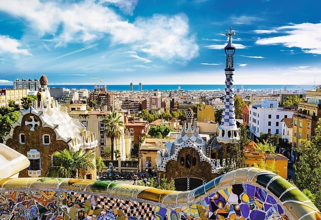 Ikonický motív Park Güell v Barcelone