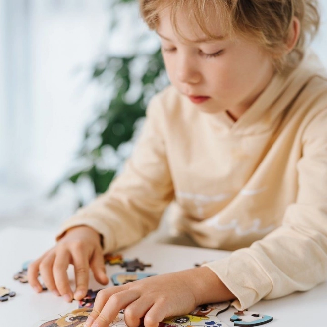 TREFL Drevené obojstranné puzzle Tlapková patrola 50 dielikov