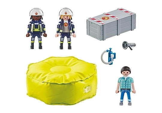 Figúrkový set Playmobil Hasiči s bezpečnostným vankúšom