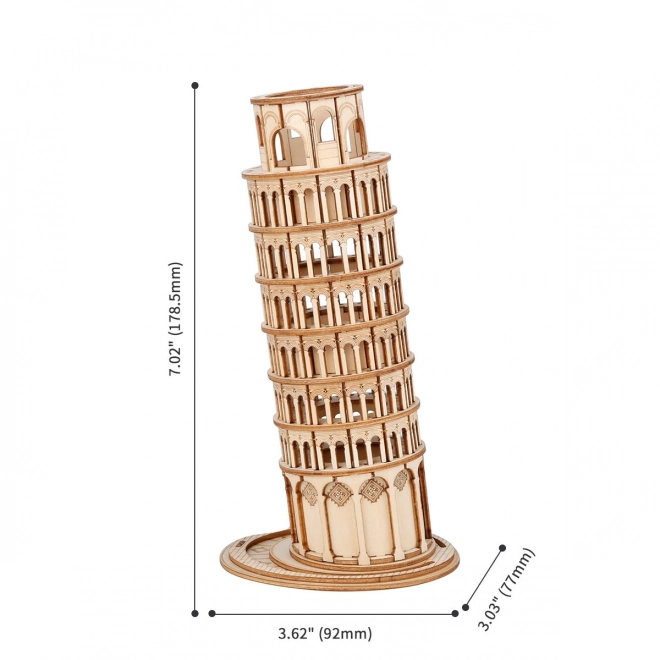 Šikmá veža v Pise - 3D drevená stavebnica