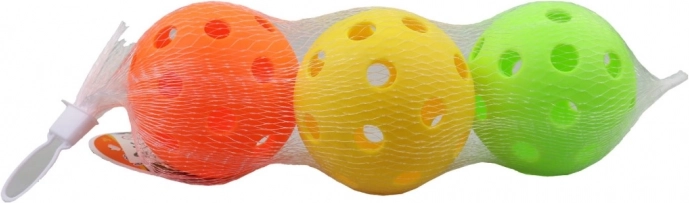 Farebné loptičky pre deti 7 cm, 3 ks v sieťke