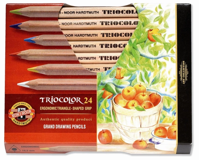 Trojhranné pastelky Triocolor Natur 24 ks