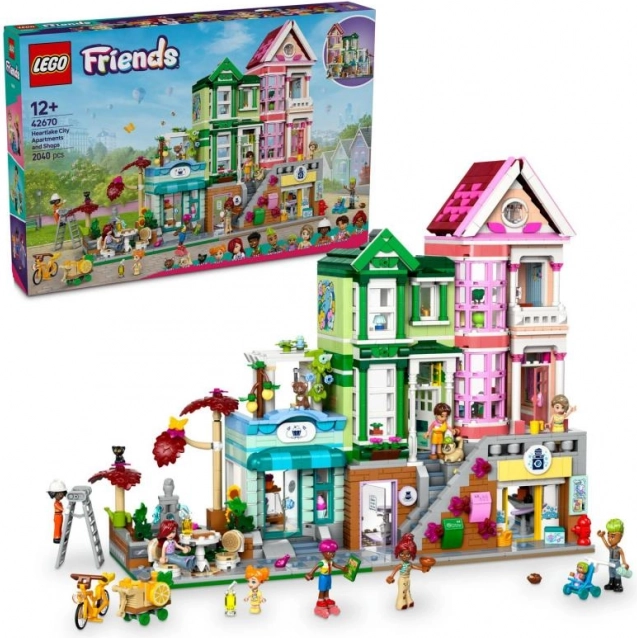 Apartmány a obchody LEGO Friends v mestečku Heartlake