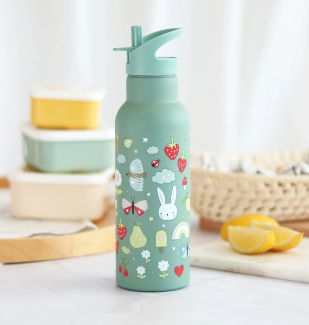 A Little Lovely Company Nerezová fľaša na pitie 500 ml – Joy