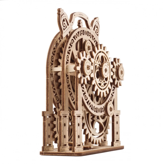 Ugears 3D drevené mechanické puzzle Dekoračný budík