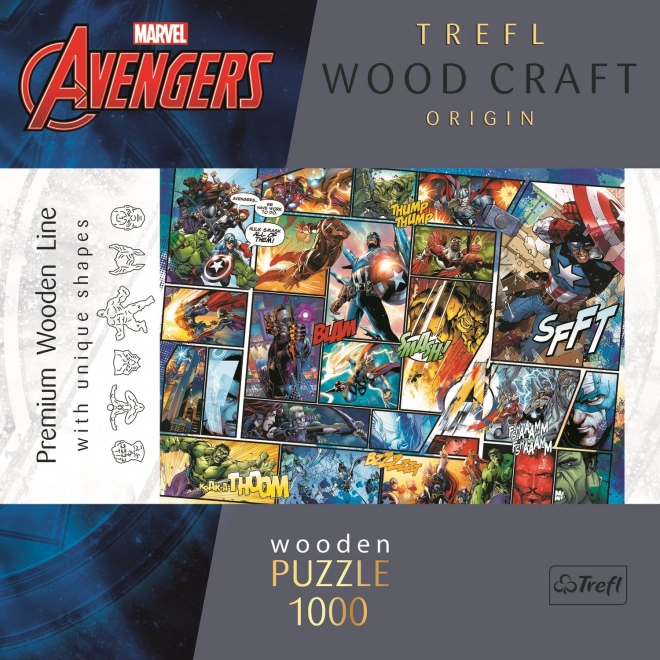 Drevené puzzle Marvel Avengers 1000 dielikov