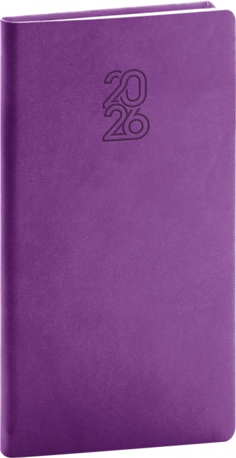 Vreckový diár Fialový 2026 - formát 9 x 15,5 cm