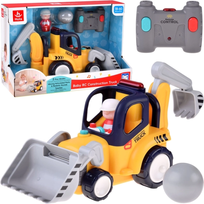 RC stavebné auto – buldozér a rýpadlo so zvukmi a svetlami