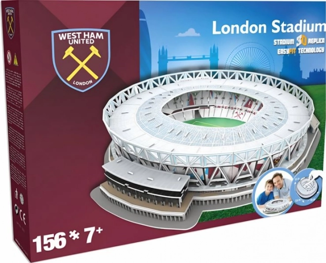 3D puzzle štadiónu Londýn West Ham United FC