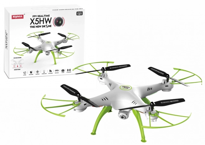 Zadný Sterovaný Dron v Bielozelenej Farbe