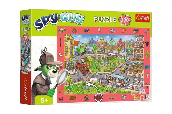 Spy Guy Puzzle s hľadaním obrázkov - Mesto 100 dielikov