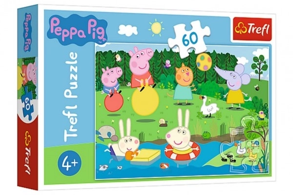 Trefl Puzzle Prasiatko Peppa pri rybníku 60 dielikov