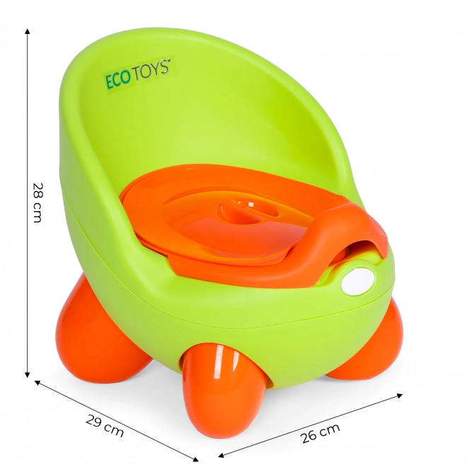 Detský nočník ECOTOYS so zeleným odnímateľným vložkom