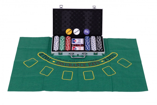 Pokerový a Blackjack set s kufrom