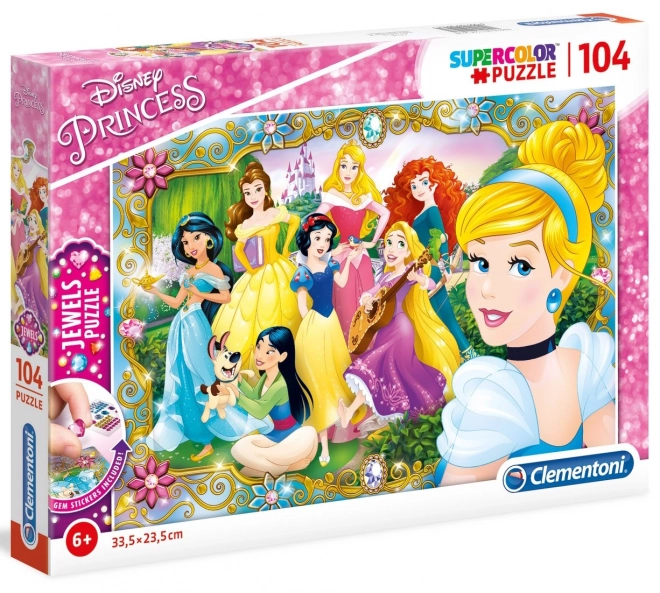 Puzzle s drahokamami Zábava s Disney princeznami