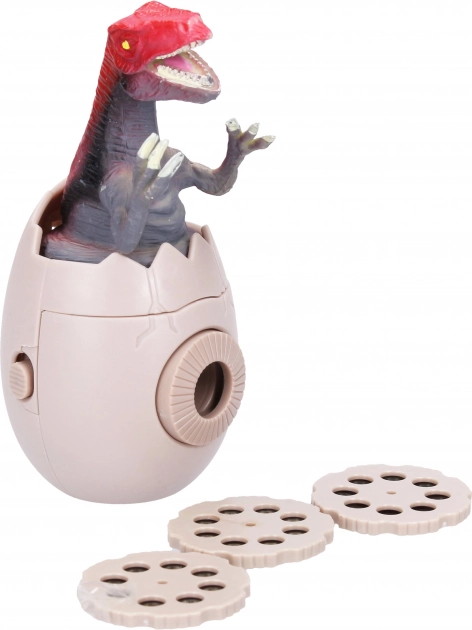 Projektor s dinosaurím motívom 10 cm sivý