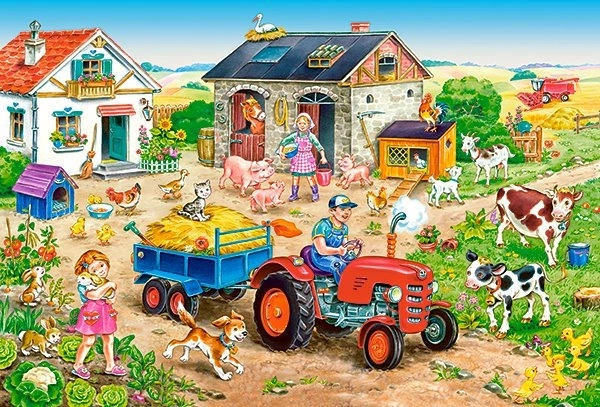 Castorland Puzzle Život na Farme Maxi 40 Dielikov