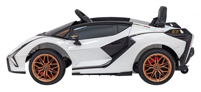 Lamborghini SIAN detské auto na batériu s ovládačom – Biele